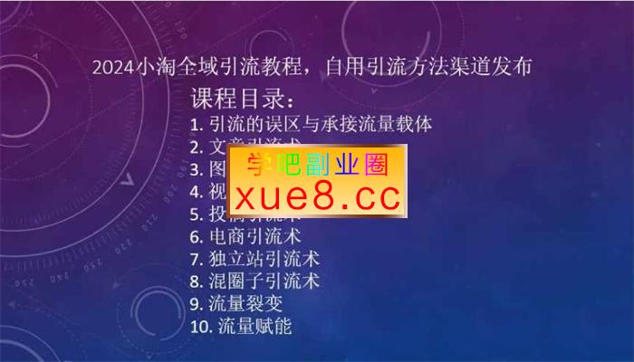 小淘《2024全域引流教程》插图 小淘《2024全域引流教程》
